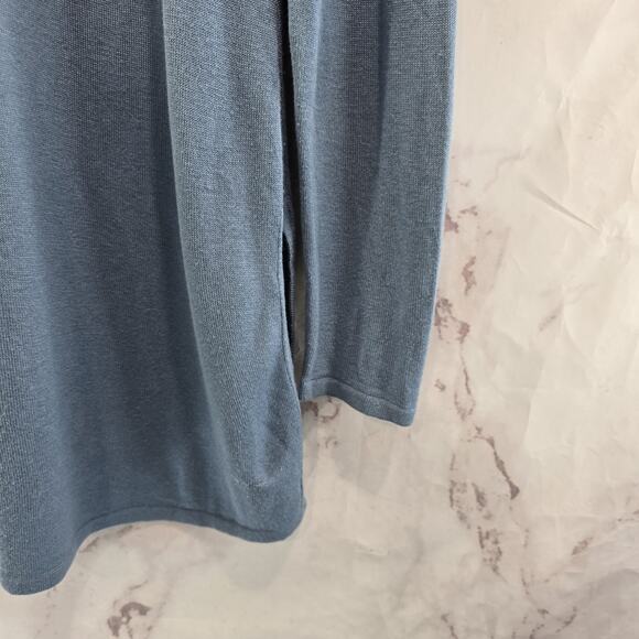 J Jill Dress Womens Small Blue Sweater Wool Long Sleeve Tunic Mini Lightweight - Picture 4 of 14